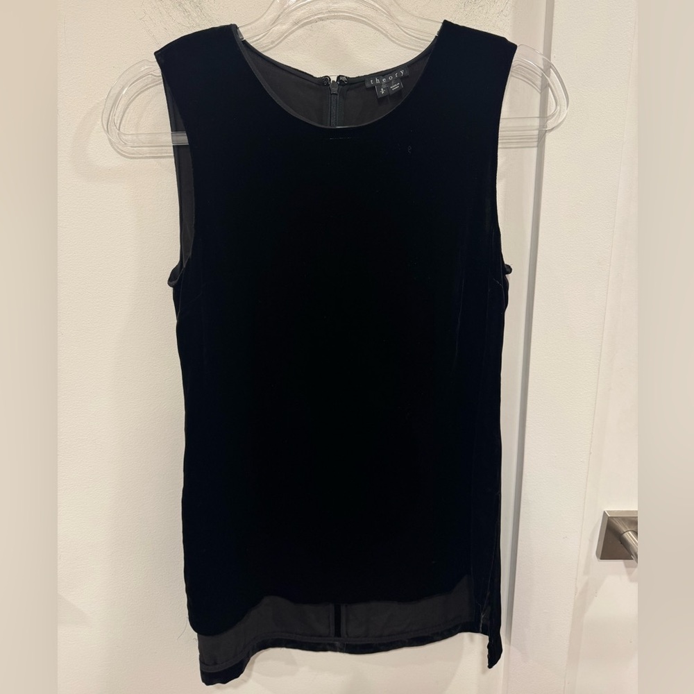 Theory Black Sleeveless Top